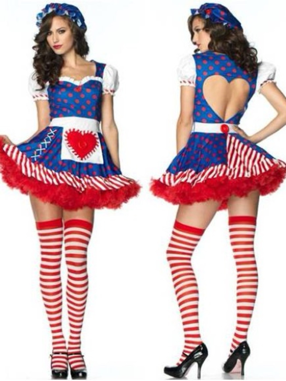 Blue and Red Rag Doll Costume 🍓